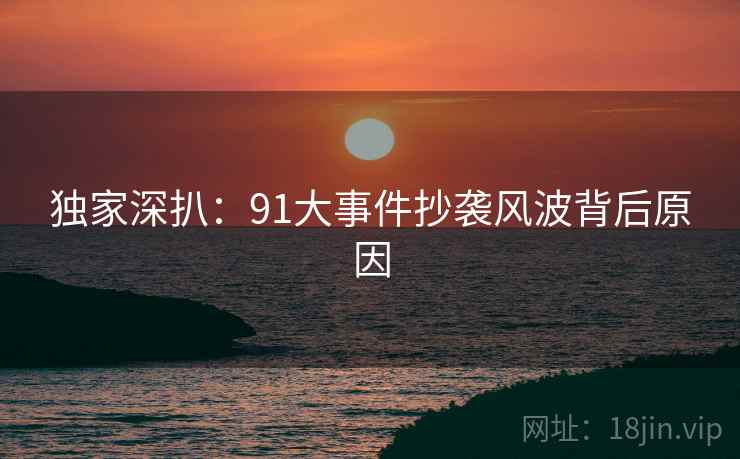 独家深扒：91大事件抄袭风波背后原因