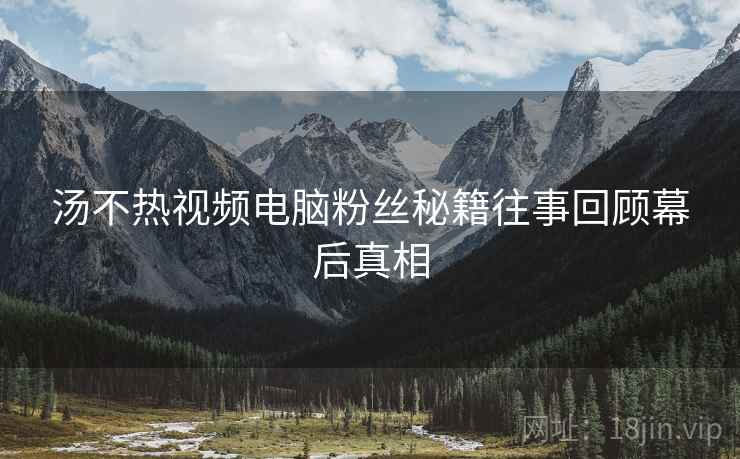 汤不热视频电脑粉丝秘籍往事回顾幕后真相
