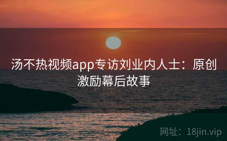 汤不热视频app专访刘业内人士：原创激励幕后故事