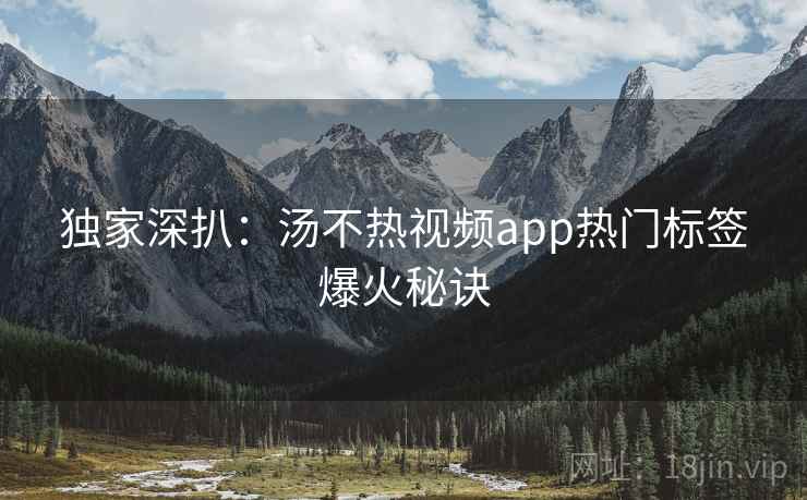 独家深扒：汤不热视频app热门标签爆火秘诀