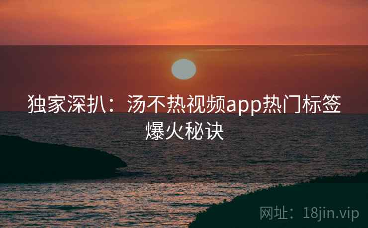 独家深扒：汤不热视频app热门标签爆火秘诀
